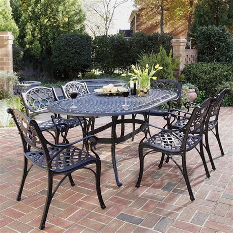  Wood-plastic tabletop Wood-plastic composite tabletop is easy to clean and maintain due to. . Lowes patio dining set